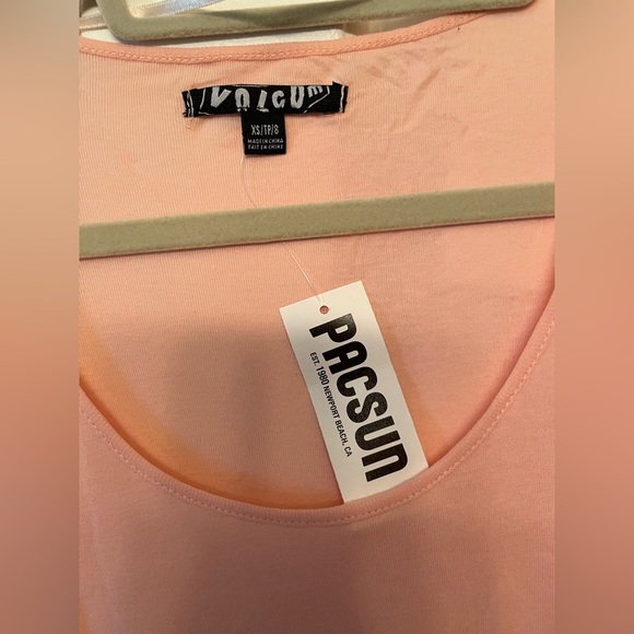 Peach Asymmetrical Top NWT coral color - Picture 4 of 5